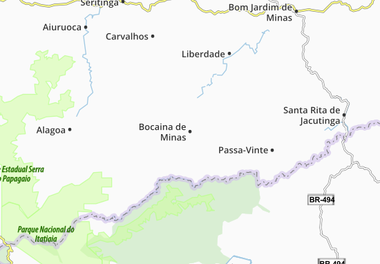 Karte Stadtplan Bocaina de Minas