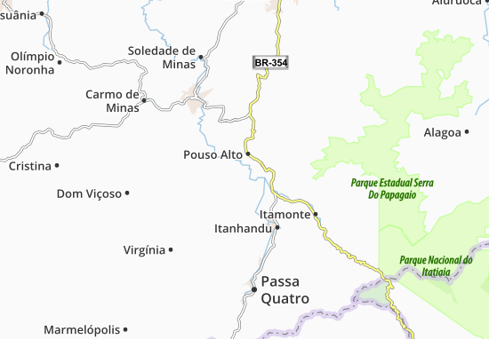 Karte Stadtplan São Sebastião do Rio Verde