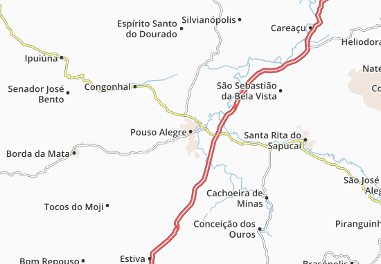 Kaart Plattegrond Pouso Alegre
