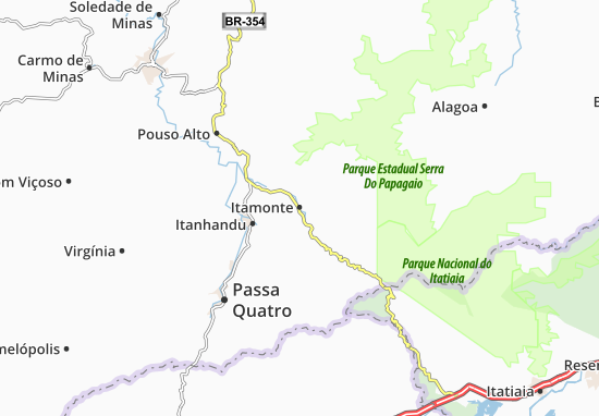 Karte Stadtplan Itamonte