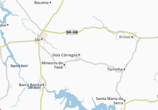 Karte Stadtplan Dois Córregos