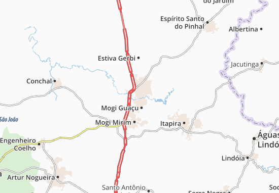 Karte Stadtplan Mogi Guaçu