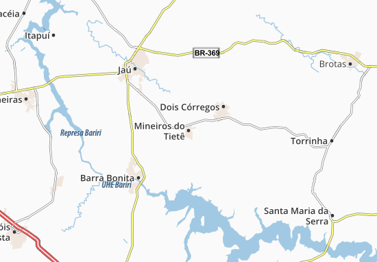 Kaart Plattegrond Mineiros do Tietê