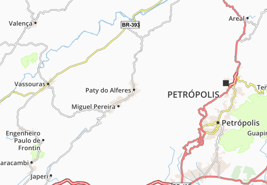 Karte Stadtplan Paty do Alferes
