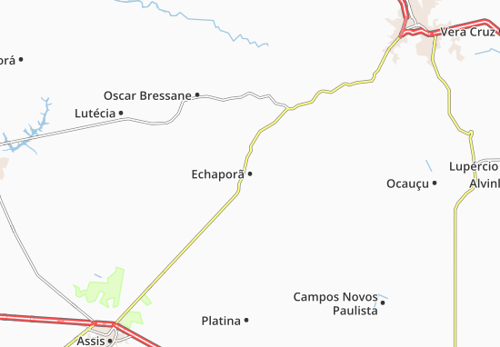 Kaart Plattegrond Echaporã