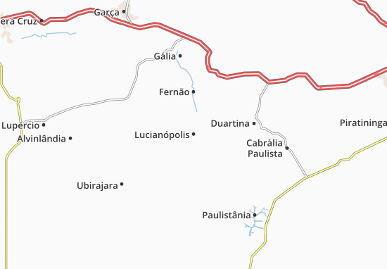 Kaart Plattegrond Lucianópolis