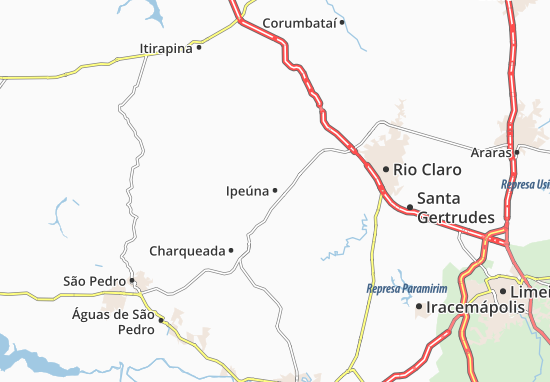 Ipeúna Map