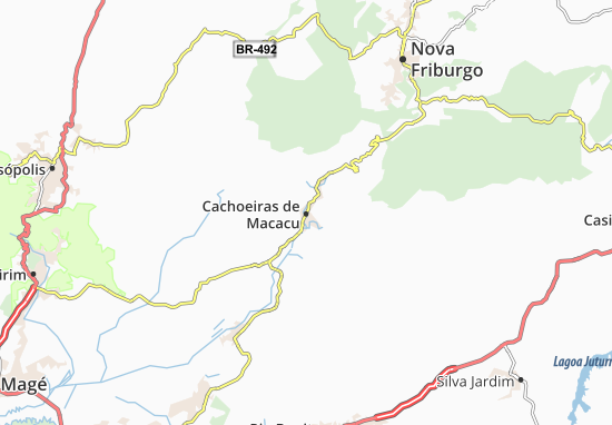 Kaart Plattegrond Cachoeiras de Macacu