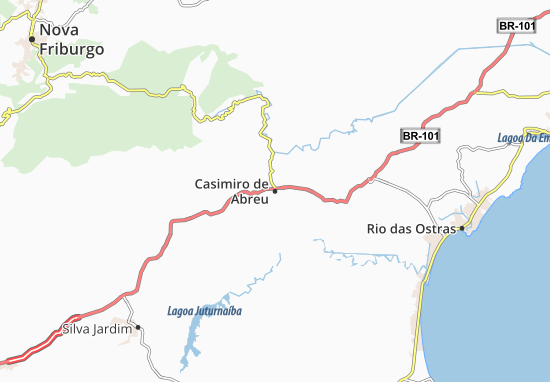 Karte Stadtplan Casimiro de Abreu