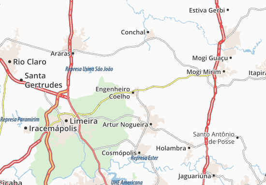 Karte Stadtplan Engenheiro Coelho