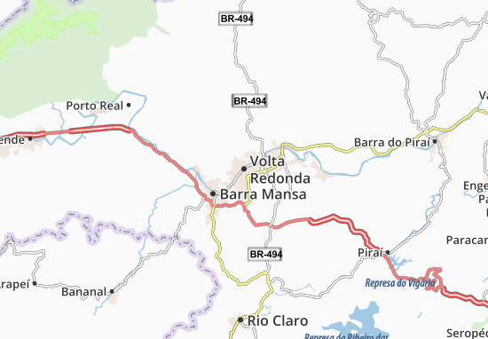 Kaart Plattegrond Volta Redonda