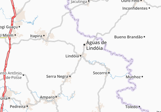 Kaart Plattegrond Lindóia
