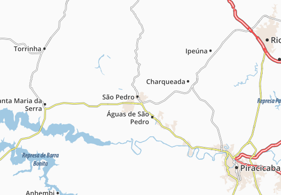Kaart Plattegrond São Pedro