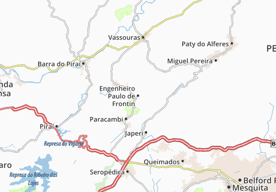 Karte Stadtplan Engenheiro Paulo de Frontin