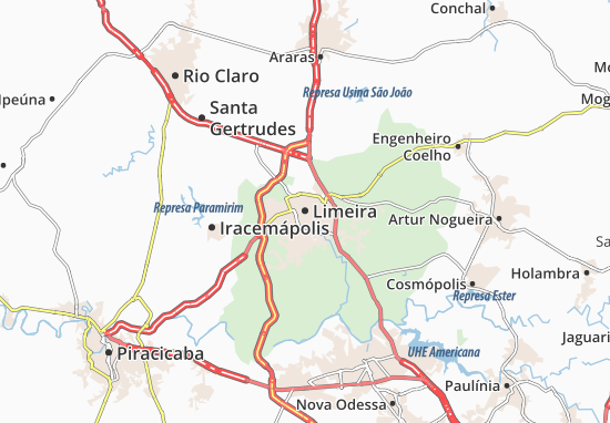 Kaart Plattegrond Limeira