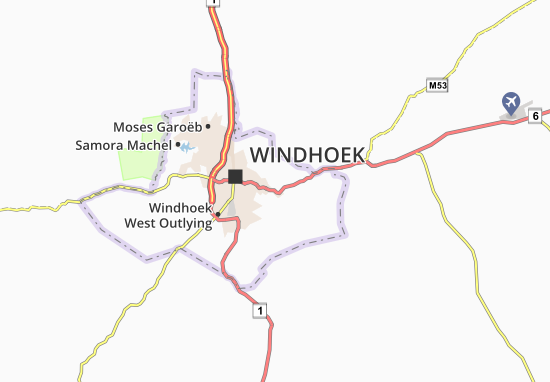 Mapa Windhoek East
