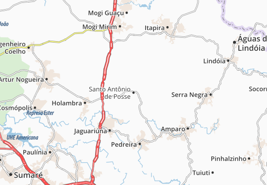 Kaart Plattegrond Santo Antônio de Posse