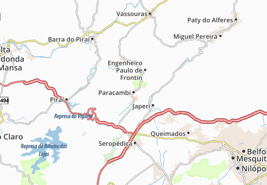 Karte Stadtplan Paracambi