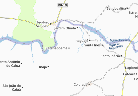 Karte Stadtplan Paranapoema