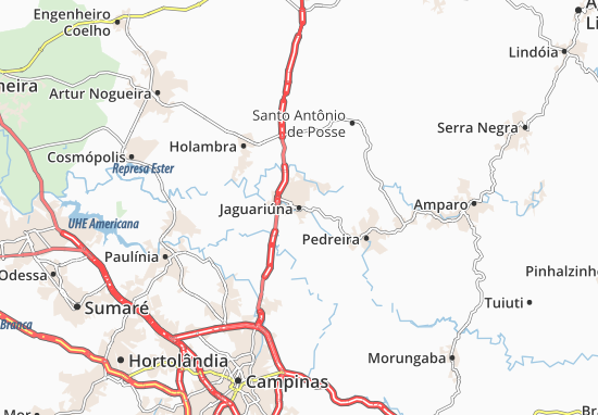 Karte Stadtplan Jaguariúna