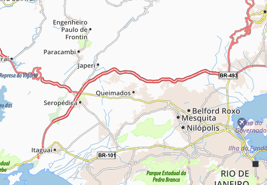 Karte Stadtplan Queimados