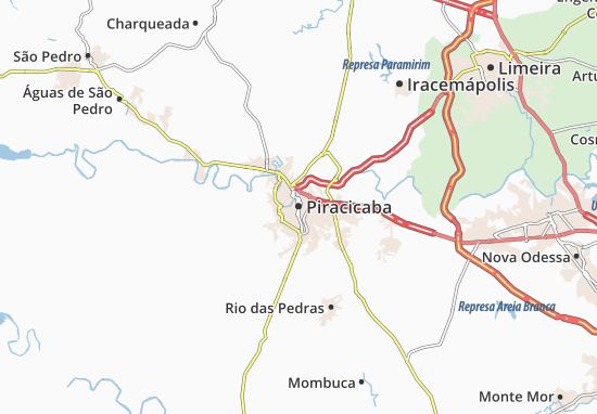 Kaart Plattegrond Piracicaba