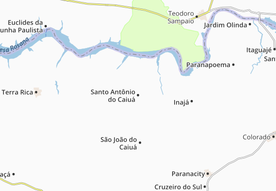 Kaart Plattegrond Santo Antônio do Caiuá