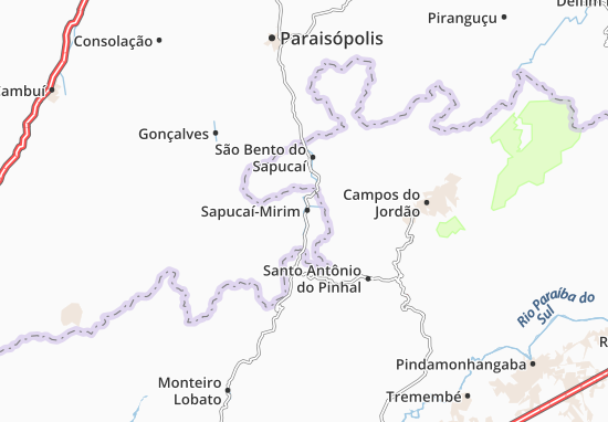Karte Stadtplan Sapucaí-Mirim