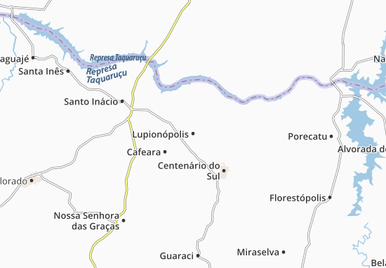 Kaart Plattegrond Lupionópolis