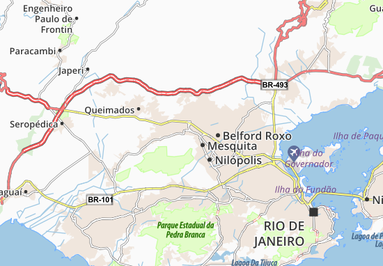 Kaart Plattegrond Nova Iguaçu