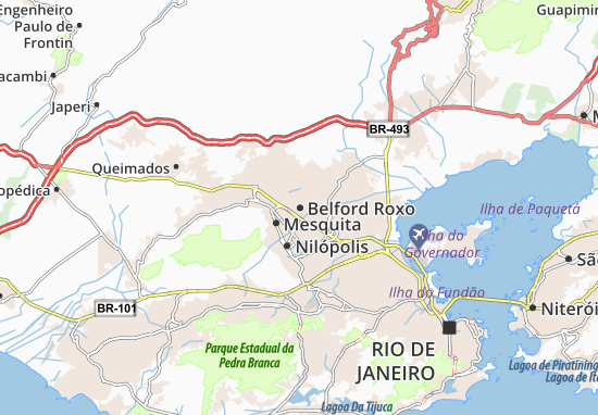 Karte Stadtplan Belford Roxo