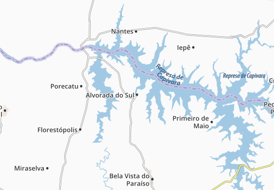 Karte Stadtplan Alvorada do Sul