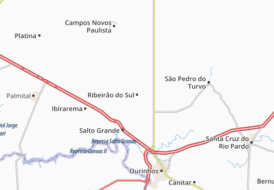 Carte-Plan Ribeirão do Sul