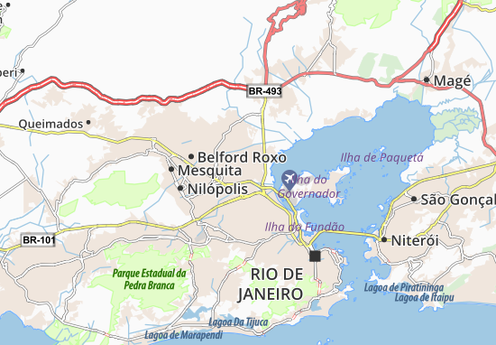 Karte Stadtplan Duque de Caxias
