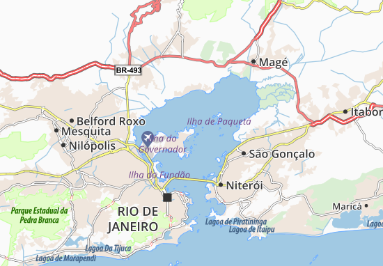 Kaart Plattegrond Freguesia (Ilha do Governador)