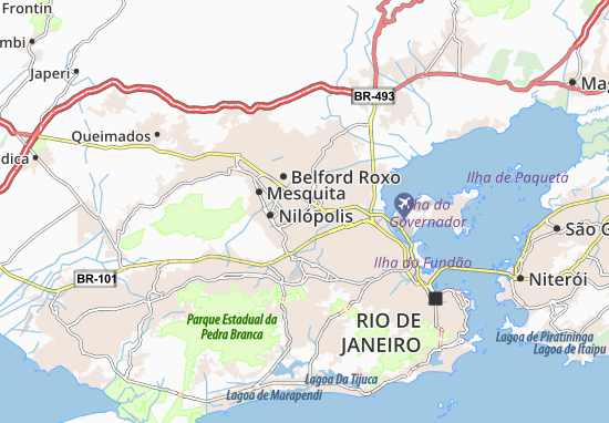 Kaart Plattegrond São João de Meriti