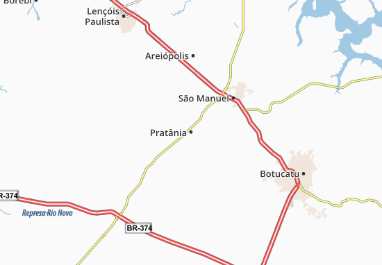 Mapa Pratânia