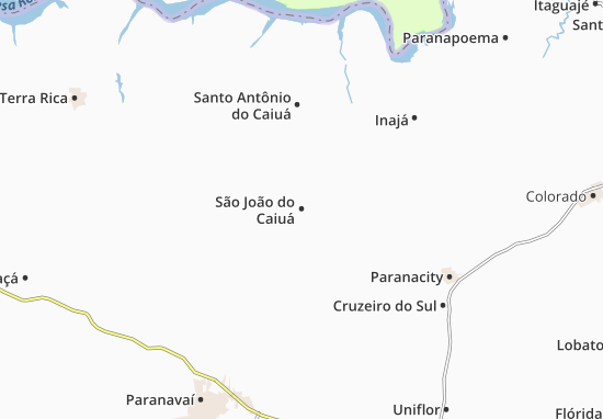 Kaart Plattegrond São João do Caiuá