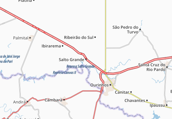 Karte Stadtplan Salto Grande
