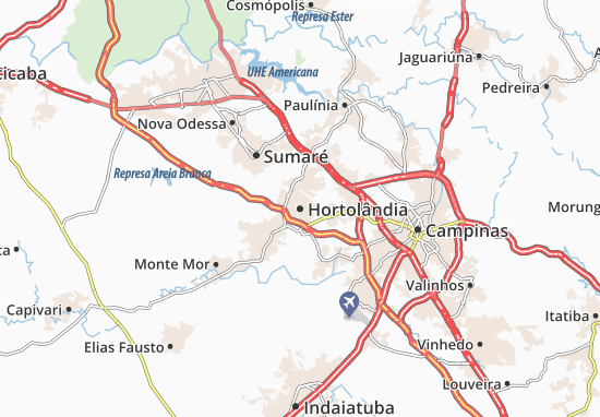 Kaart Plattegrond Hortolândia