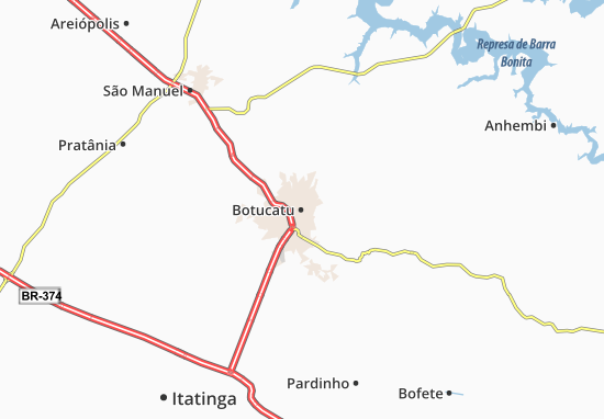 Karte Stadtplan Botucatu