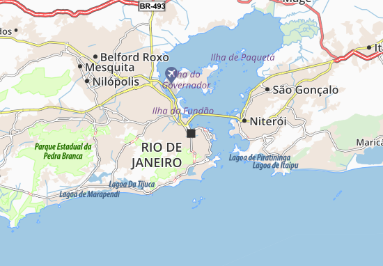Karte Stadtplan Rio de Janeiro