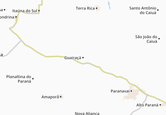 Kaart Plattegrond Guairaçá