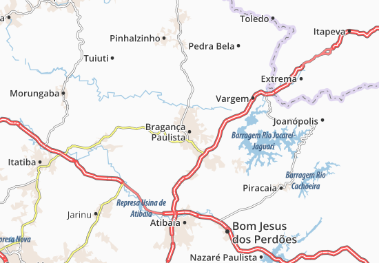 Kaart Plattegrond Bragança Paulista