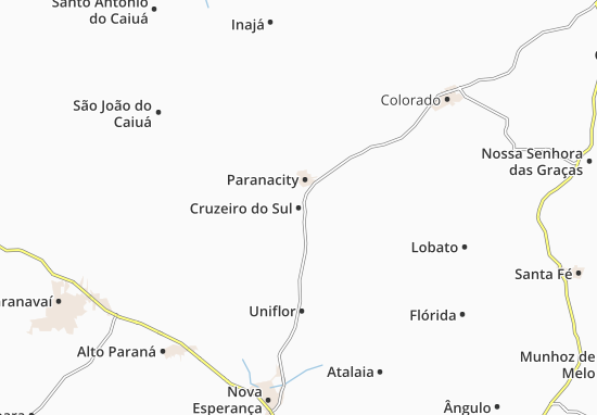 Karte Stadtplan Cruzeiro do Sul