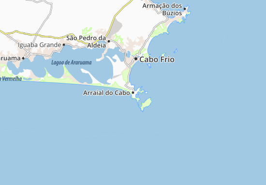 Kaart Plattegrond Arraial do Cabo