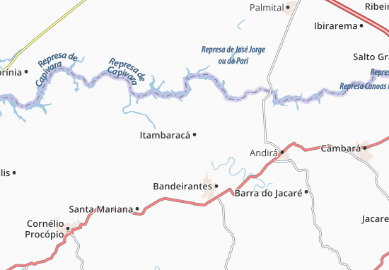 Karte Stadtplan Itambaracá