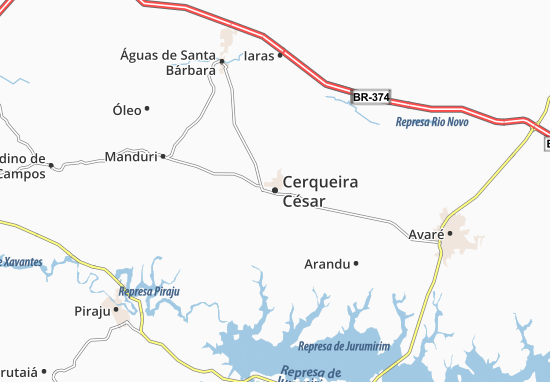 Kaart Plattegrond Cerqueira César