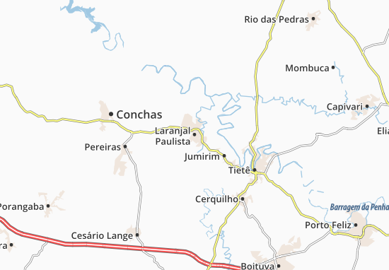 Laranjal Paulista Map