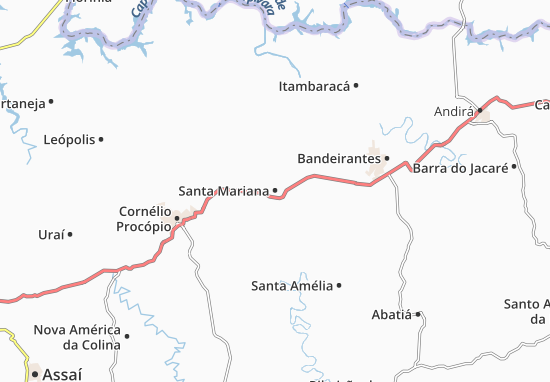Kaart Plattegrond Santa Mariana